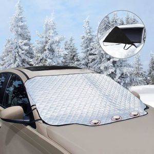 Protection Ext/érieur voiture neige Bloqu/é voiture Couvre neige glace Protecteur pare-soleil avant Pare-brise arri/ère Couverture Bloc Shields couverture pare-brise