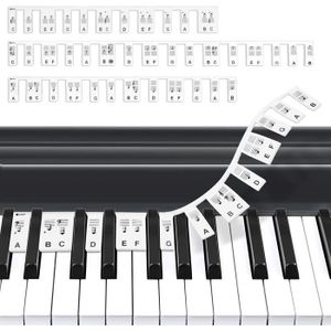 Faburo 2pcs Autocollants amovibles pour notes de piano Stickers
