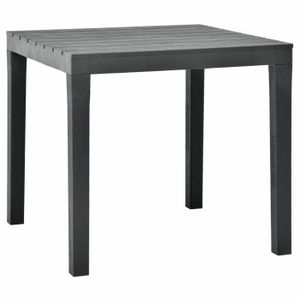 TABLE DE JARDIN  oVsky Table de jardin Anthracite 78x78x72 cm Plastique