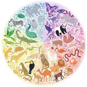 PUZZLE Puzzle rond Ravensburger Circle Of Colors Animaux 