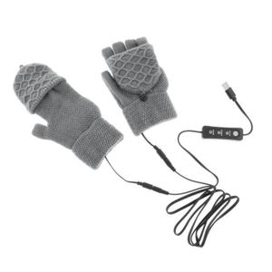 Gants chauffants lectrique chauffe main usb gants sans doigts hiver chauds  gant chauffant avec 3 moduser de chauffage gants d'ordinateur portable