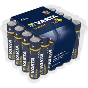 PILES VARTA Pack de 24 piles alcalines Energy AAA (LR03) 1,5V