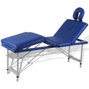 TABLE DE MASSAGE - TABLE DE SOIN YAJ-Table pliable de massage Bleu 4 zones avec cadre en aluminium-YAJ110097