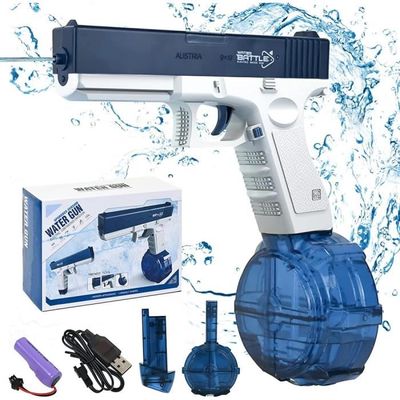 Pistolet à Eau Électrique Puissant Avec Lumière Et Son - Portée 8-10m, Lunettes Incluses, Idéal Été Piscine Plage Jardin