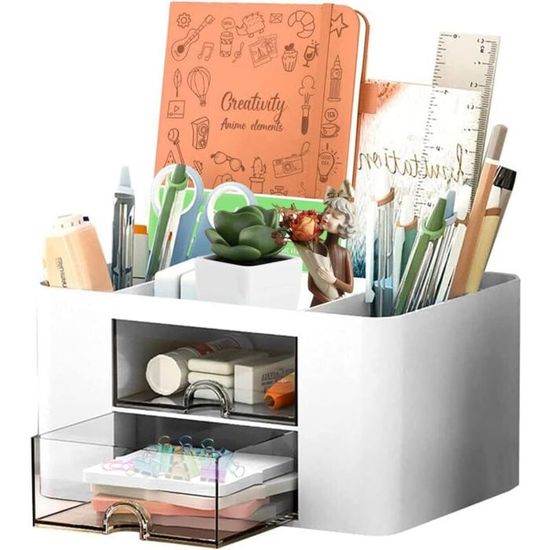 Organisateur Bureau 5 Pièces Lre Co. | Range-stylos Naturel | Rangement Bureau Et école