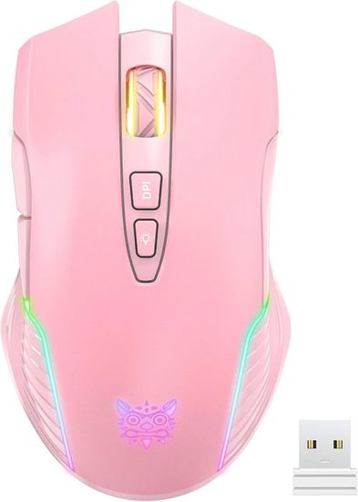 VEGCOO Souris de Jeu sans Fil Rechargeable en nid d'abeille avec