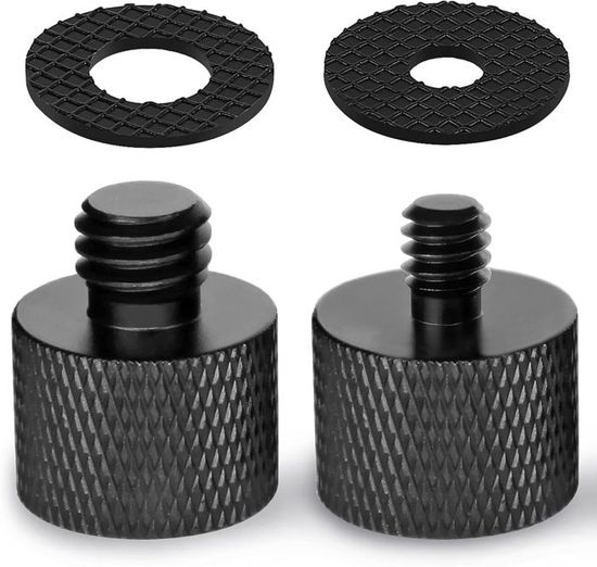 Adaptateurs à Dégagement Rapide Pour Appareil Photo - Lot De 4 Avec Joints Caoutchouc - 1/4" Mâle Vers Femelle - En Alliage D'aluminium