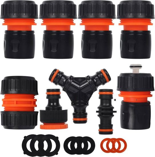 Distributeur D'eau 2 Voies En Laiton Nickelé - Avec Vannes Sphériques Et Adaptateurs 3/4" Vers 1/2" - Pour Robinet Extérieur, Machine à Laver, Arrosage