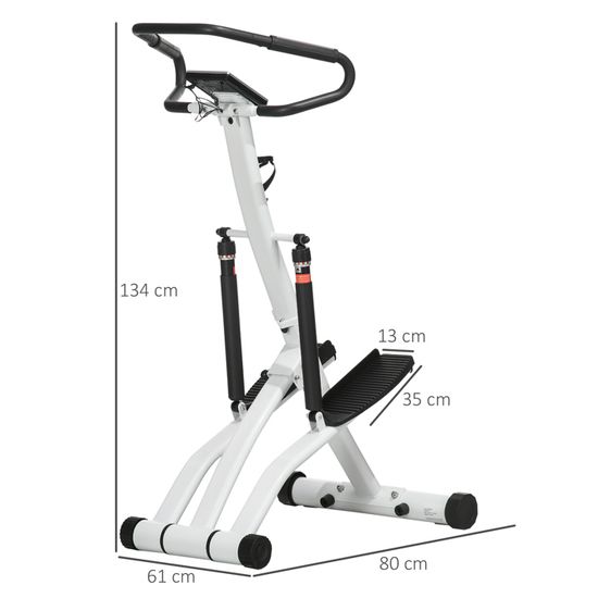 Stepper Velo Stepper avec poignée, vélo d'appartement fitness avec écran LCD, vélo d ...
