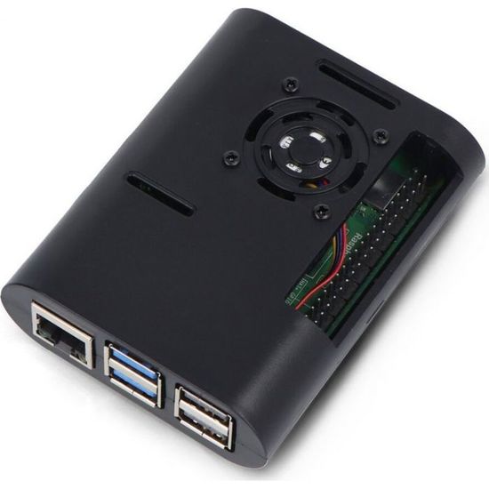 Boîtier Bruphny Pour Raspberry Pi 4 Avec Ventilateur 35mm Et Alimentation USB-C (ouvert, Jamais Utilisé)