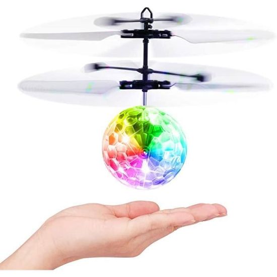 Boule Volante Lumineuse RC – Drone Ballon à Infrarouge, Vol 360°, LED Coloré, Cadeau Enfant 4-12 Ans