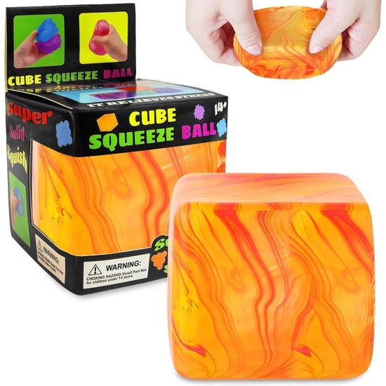 4 Pièces Balle Anti-Stress, Jouets Fidget de Glaçon, Enfants Adultes Boules Anti-Stress, Squeeze Boules à Presser pour Gérer et Soulager Anxiété, Doux Squeeze Anti-Stress pour Enfant et Adulte (A