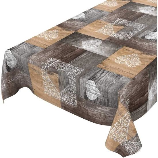 Nappe De Table Ovale Anti-Tache – 107x152 Cm – Bord Élastique, Tissu 3D, Lavable – Pour Intérieur/Extérieur