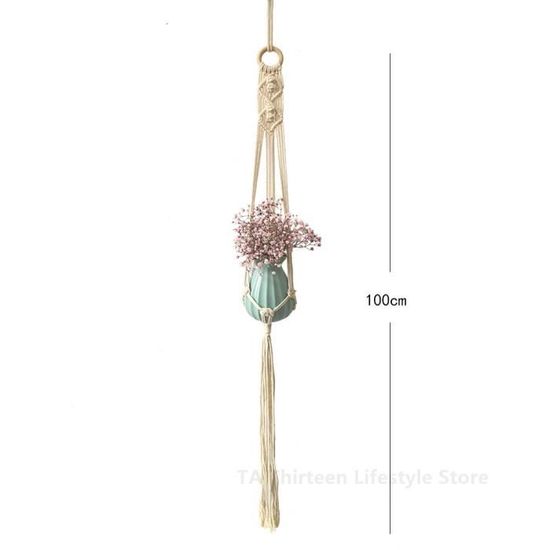 CARILLON A VENT,C10--Cintre De Plantes En Macramé Fait à La Main, Pour Pot De Fleurs, Pour