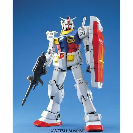 Maquette Gundam Rx-78-2 Ver. 1.5 GUNPLA MG Master Grade 1-100 - BANDAI - Blanc - Plastique