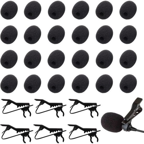 Lot De 100 Pare-brises En Mousse Pour Micro Et Casque - Protection Anti-pop, Lavable, Taille 30x22 Mm