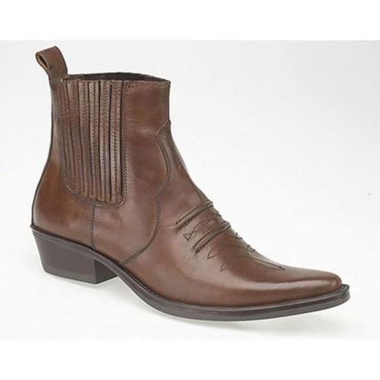 Bottes Western Dingo Homme - Modèle DI-282 Cuir Marron - Taille US 7 - Neuf Avec Boîte
