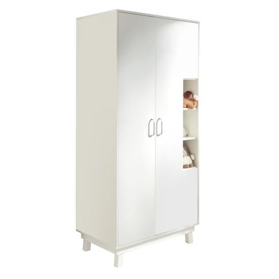 ROBA Armoire Bébé 2 Portes Battantes Nordic Weiss - Garde-Robe Bébé - 2 ...