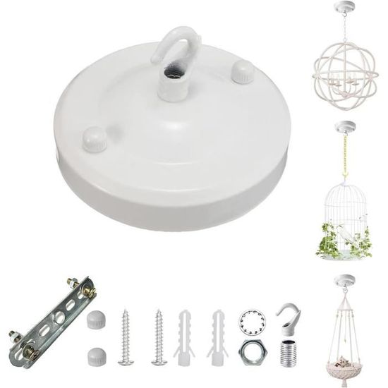 Rosace De Plafond Métal Noir Auvent De Plafond Rosace Plafond Luminaire Plafond Avec Accessoire Pour Suspension Plaque De Plafond Vintage 98262996