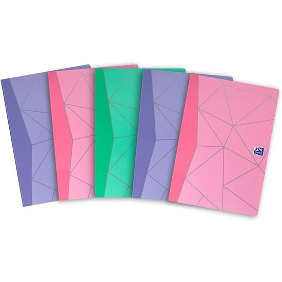 Lot Cahiers A4 Unipapyrus Lot 10 Cahiers A4 Unipapel - 48 Pages Lignées 90g - Couverture Gaufrée - Couleurs Assorties Papier Extra Blanc 90g