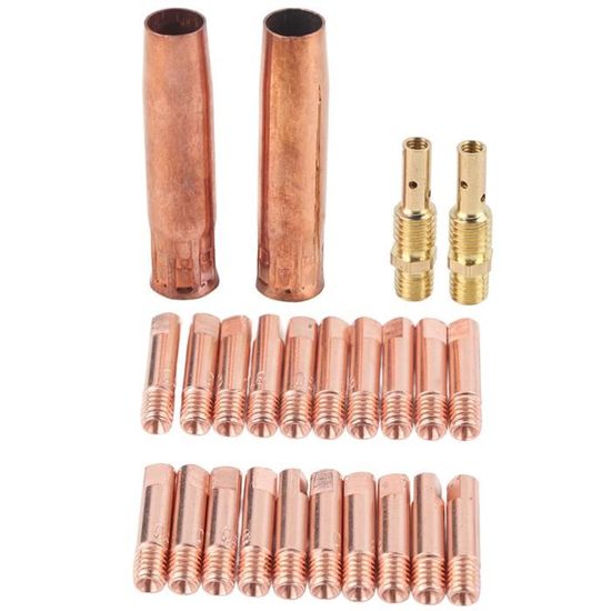 Kit Accessoires De Torche MIG 15AK - 21 Pièces (Buses, Pointes De Contact, Col De Cygne) - Neuf