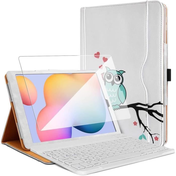 Karylax - Clavier AZERTY + Étui De Protection Violet Compatible Pour Samsung Galaxy Tab S6 Lite 2024 10 4 Pouces