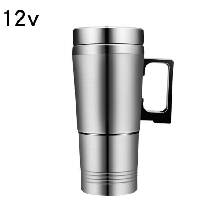 Bouilloire électrique 12V - 24V de flacon de tasse de voyage d'acier inoxydable chaud chauffé par voiture automatique