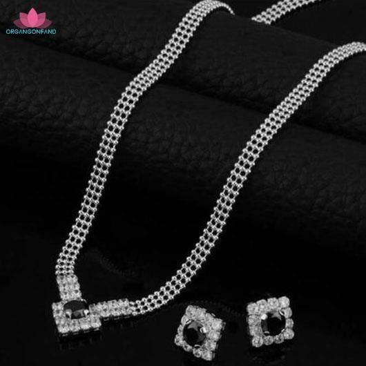 ORGANGONFAND Régler bijoux Femme-Zircon AAA Bijoux Ensemble de boucles d'oreilles,ensemble de bijoux femme
