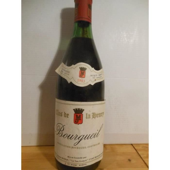 bourgueil jacques morin rouge 1983 - loire - touraine france