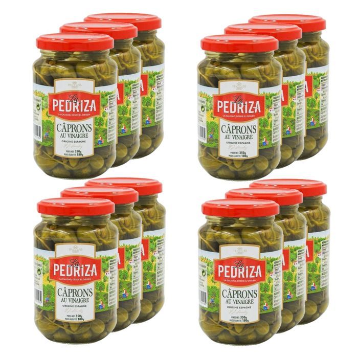 Lot 12x Câprons au vinaigre - Pedriza - bocal 180g