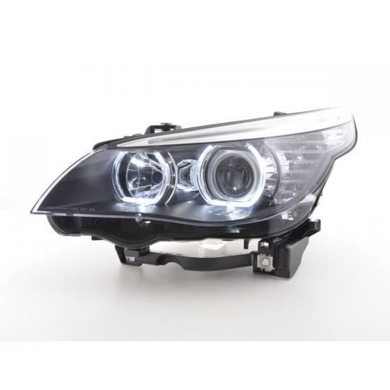 Phares Angel Eyes LED BMW 5er E60/E61 An. 2003-2006 noir