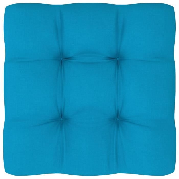 Fort-4513Excellent Coussin de canapé palette Coussins extérieur fauteuil Magnifique - Coussin Salon de Jardin Bleu 50x50x12 cm