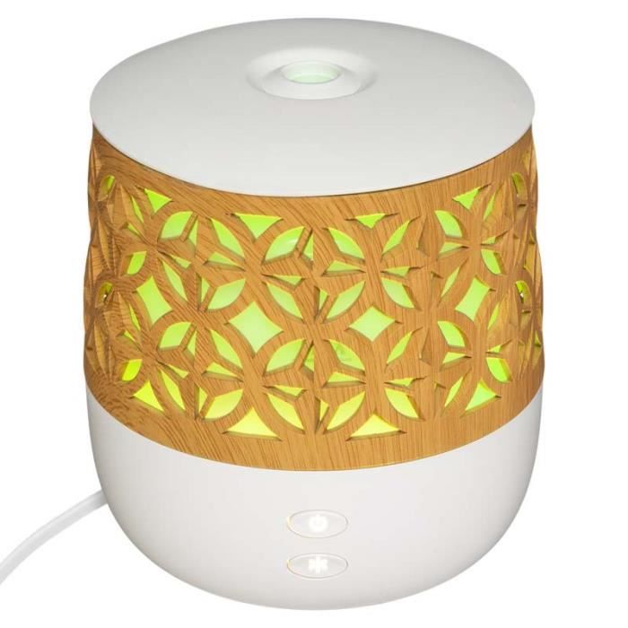Diffuseur Huiles Essentielles Bois 100ml Lumière Changeante Silumen
