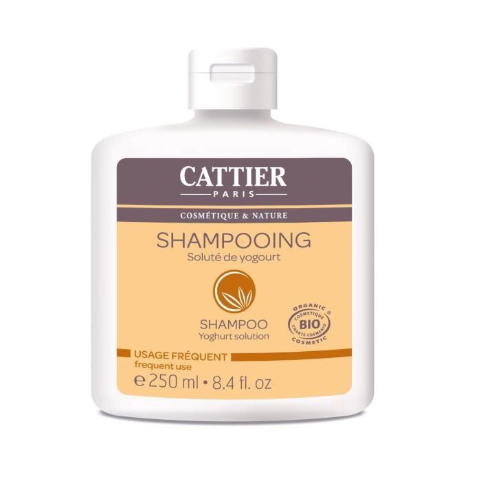 CATTIER Shampooing Soluté de Yogourt Bio Usage Fréquent 250 ml