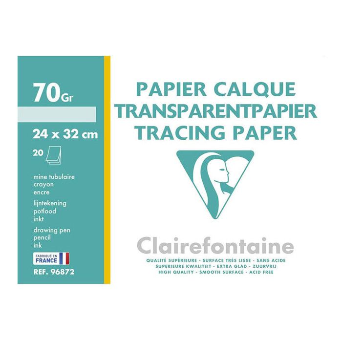 Papier calque 24x32 cm - x20