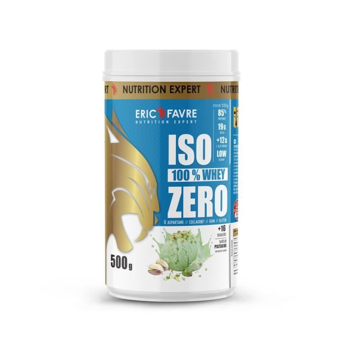 Eric Favre - Iso Zero 100% Whey Protéine - Proteines - Pistache - 500g
