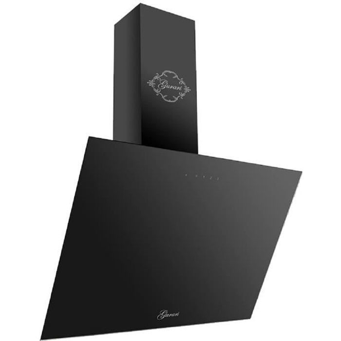 Gurari hotte à Poser GCH D 286 BL 8 Prime y Compris Le Tuyau d'évacuation d'air, hotte de Cuisine 80cm, hotte Murale 1000m³/h