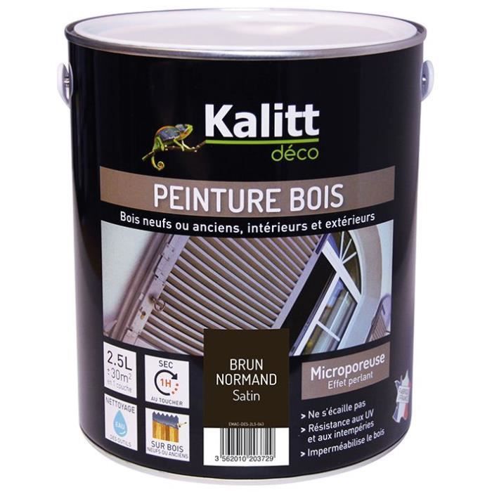 KALITT DECO Peinture Bois satin - 2,5 L - Brun normand