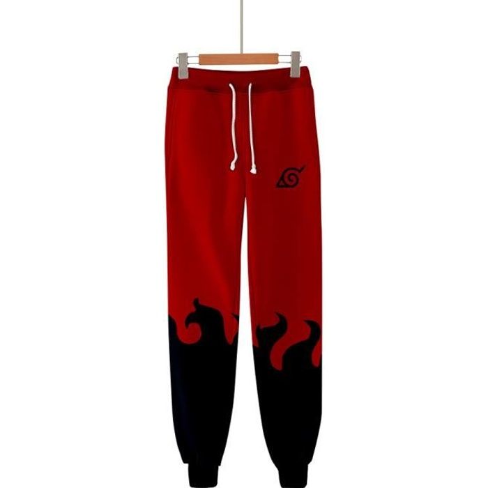 Pantalon décontracté unisexe pour fans de Naruto imprimé en 3D