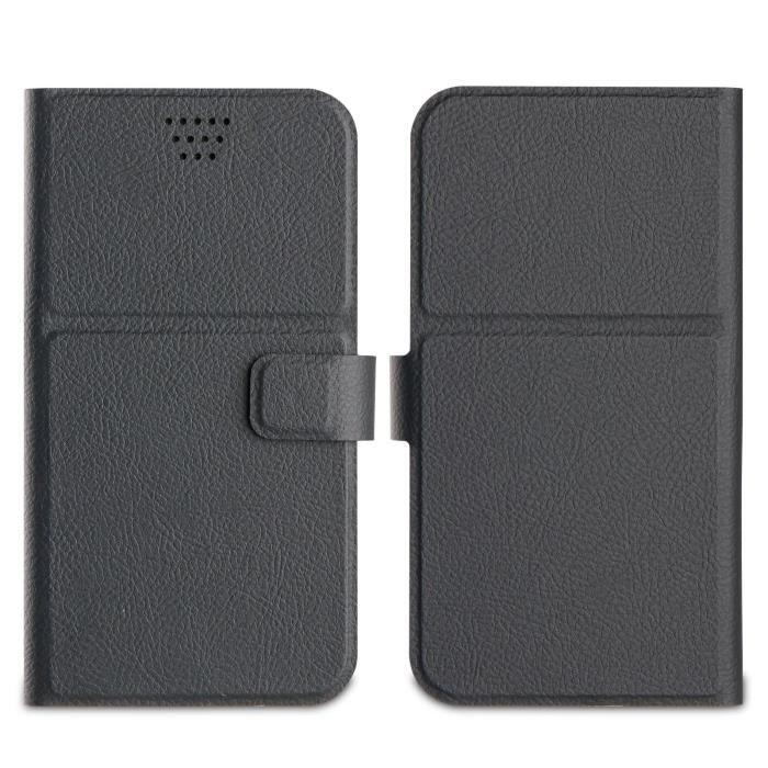 MUVIT Etui Folio Universel - Taille L à 5.1'' - Noir