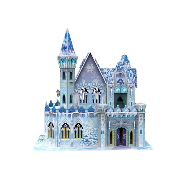 62pcs d'assemblage de blocs de construction jouets glace et neige château bricolage cabane jouets intéressants jouets éducatifs