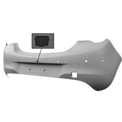 Pare chocs arrière pour OPEL CORSA E depuis 2015, trous radar, PDC, trou CAM, B-Colorpeindre.