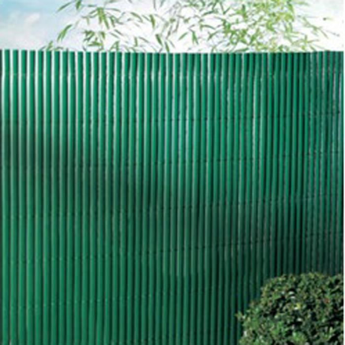 Canisse en PVC double face en rouleau de couleur verte, 1,80m x 3m
