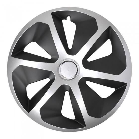 ProPlus enjoliveurs Roco argent de 14 pouces / set noir de 4