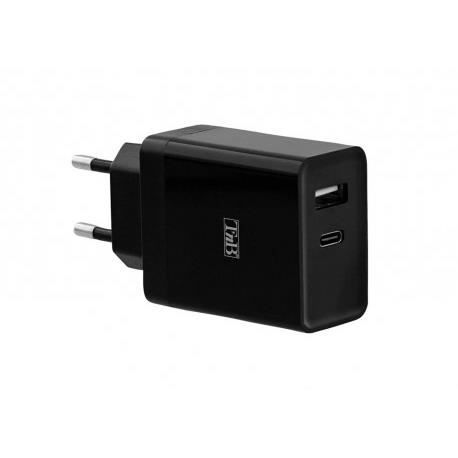 TNB CHPD30W - Chargeur secteur USB-C Power Delivery + USB-A 30W - noir