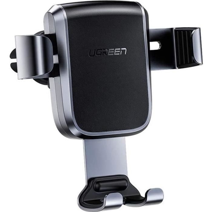 UGREEN Support Téléphone Voiture Gravité en Aluminium Angle Réglable à Grille d'Aération Compatible avec iPhone 12 11 Pro Galaxy S20