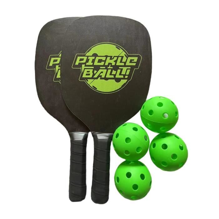 Ensemble de pagaie de pickleball professionnel portable avec 2 raquettes de pickleball légères 4 balles pour l'extérieur,
