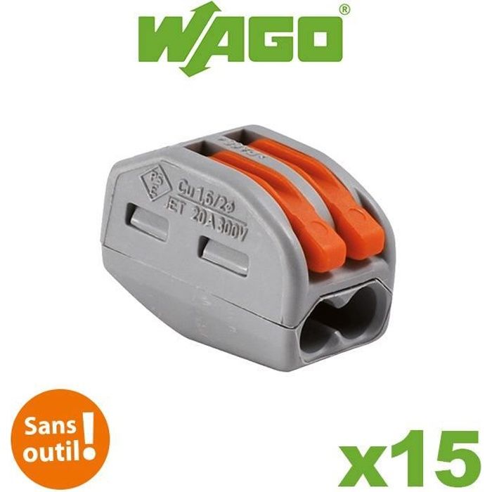 Boite de 15 bornes de connexion automatique 2 entrées S222