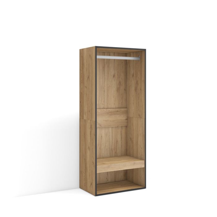 Armoire Vestiaire ouvert Armoire de Rangement Ouverte 60x35x145 cm Chambre à coucher pièce Chêne RF3493 Armoire Vestiaire ouvert Armoire de Rangement Ouverte 60x35x145 cm Chambre à coucher pièce Chêne RF3493