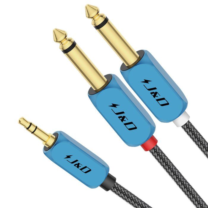Plugger, câble audio symétrique XLR femelle/Jack TRS mâle 6,35mm. Ampli, basse, guitare, haut-parleur, appareil DJ, synthé, carte son et autres. Longueur 60cm. Qualité Professionnelle Noir